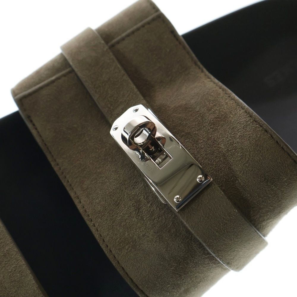  HERMES エルメス Jackson ジャクソン ケリー レザーサンダル ベージュ サンダル 靴