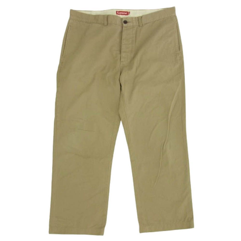 Supreme ベージュ チノパン 36 Supreme シュプリーム ボタンフライ チノ パンツ ベージュ系 36