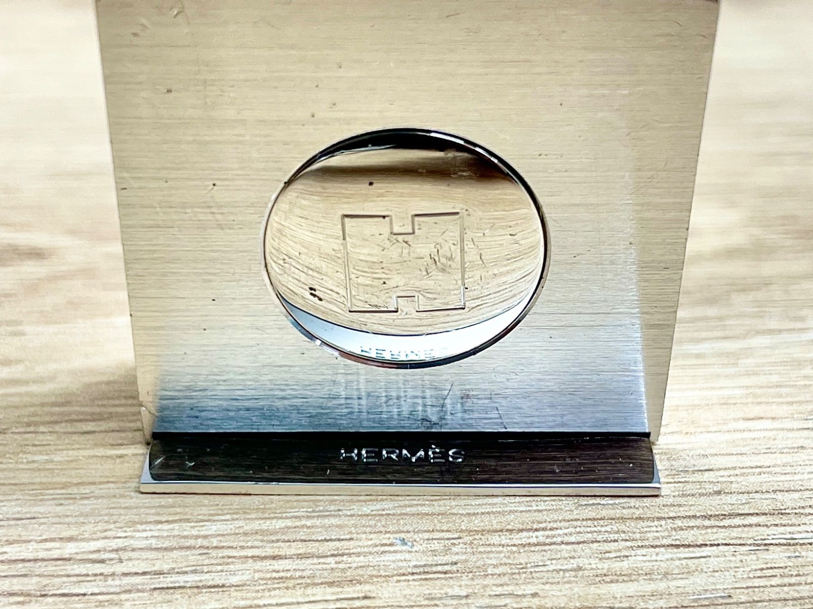 C-11298 HERMES エルメス フォトスタンド Hロゴ 写真立て カード