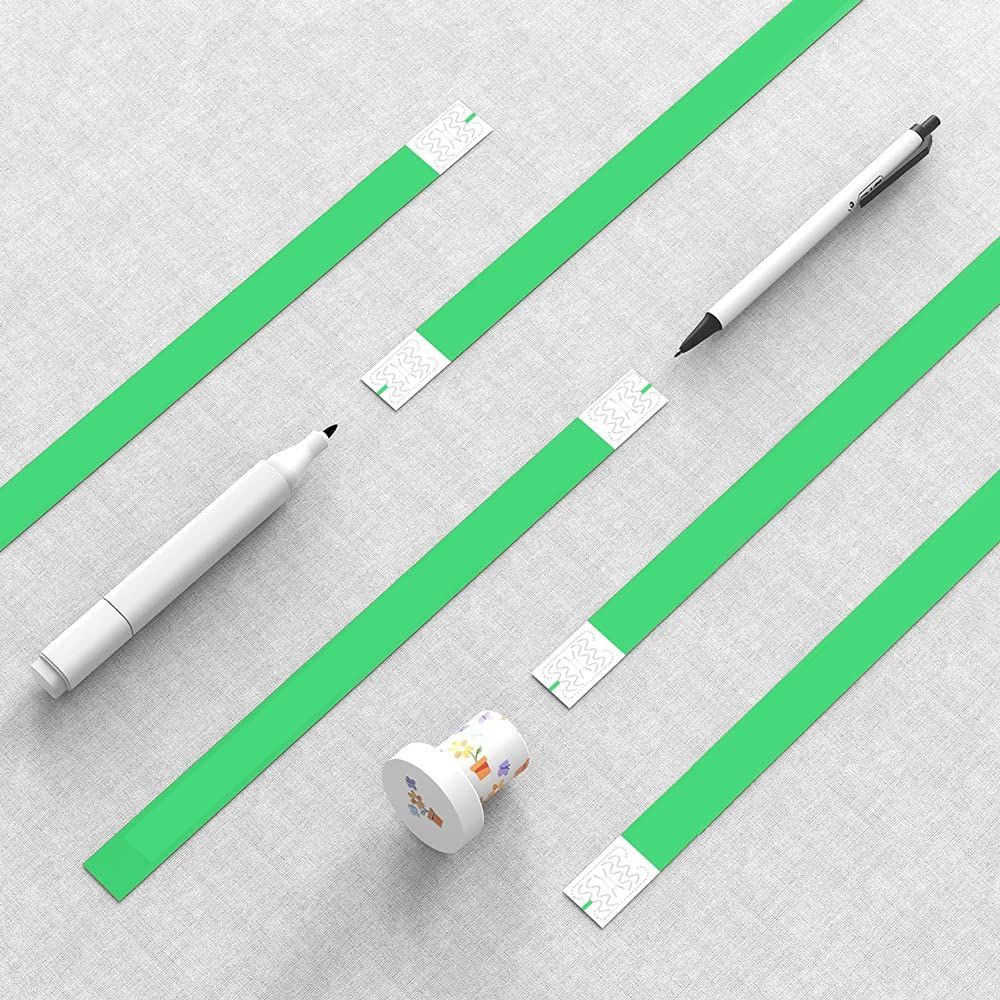  選択 も豊富 耐引裂き 防水 ブルー 再入場管理に 人数カウント イベント用 100 PCS リストバンド 使い捨て 名札 番号札 文房具 事務用品