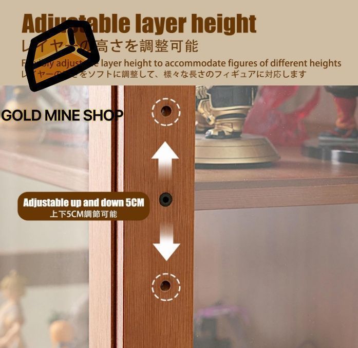 ディスプレイケース 棚 フィギュアケース 棚 大型ディスプレイキャビネット ディスプレイ キャビネット アクリル ショーケース 大型 キャビネット透明パネル 65*106cm USTAUSTRALIA_COM_AU