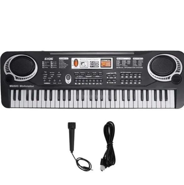 61鍵盤 電子キーボード 多機能 16トーン 10種リズム 軽量