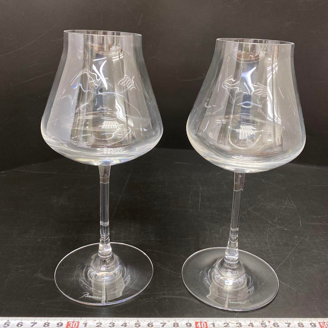 洋3 バカラ シャトー ワイングラス 一対 高さ22㎝ 東な6-0908