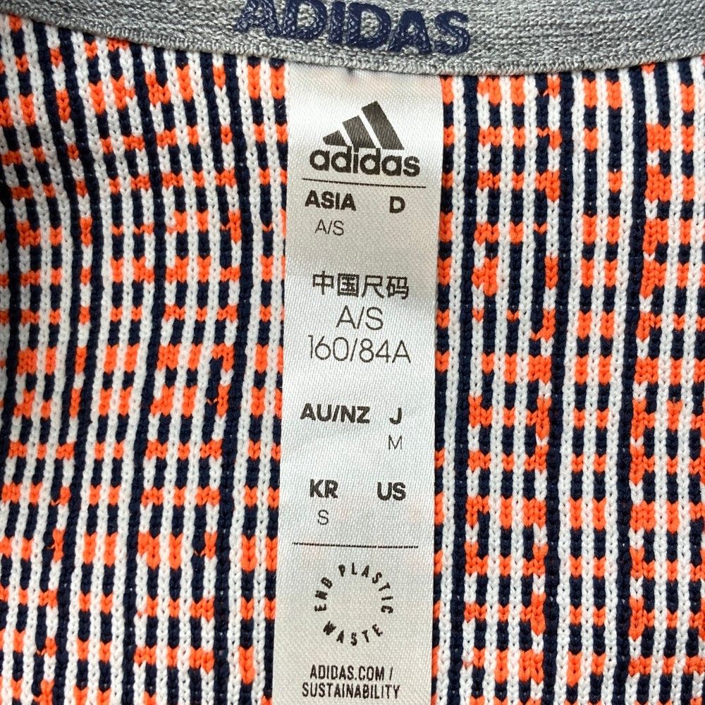 サイズ：M ADIDAS GOLF アディダスゴルフ ; HG1671 ニット ジップパーカー 総柄 ネイビー系 [240101429861] ゴルフウェア レディース ストスト サイズ：M ADIDAS GOLF アディダスゴルフ ; HG1671 ニット