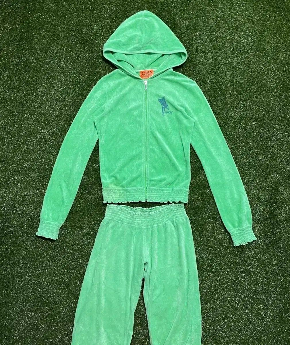 ヴィンテージ Y2K JUICY COUTURE ジューシークチュール フレンチテリー ジップアップ フード セット セットアップ