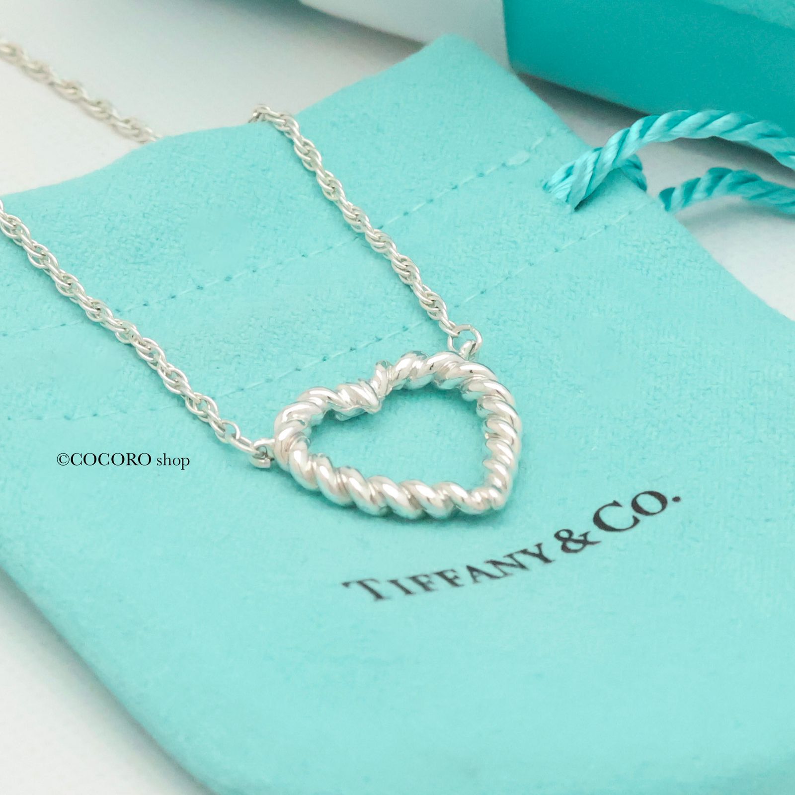 美品】ティファニー TIFFANY&Co. ツイスト ハート ネックレス