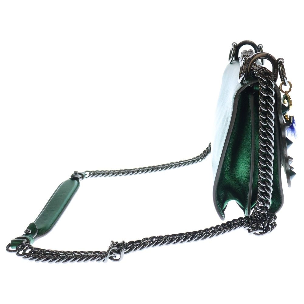 FENDI (フェンディ) キャナイ ミニ メタリック レザーチェーン