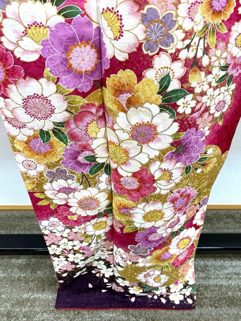 振袖 豪華 ラメ刺繍 銀通し 金彩 紋意匠 桜 身丈160cm 撥水加工済 WWW_MORNINGWALKER_COM