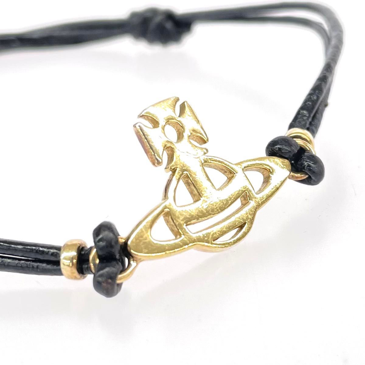 Vivienne Westwood MAN ヴィヴィアンウエストウッドマン SVブレスレット  925 239888/BA0V7   ブラック/ゴールドカラー ユニセックス / 240001155199 Vivienne Westwood MAN ヴィヴィアンウエストウッドマン SV