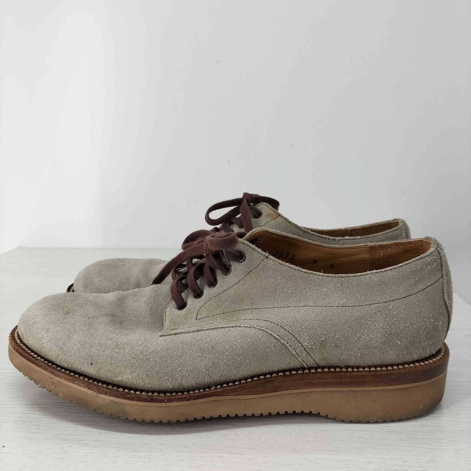 YUKETEN プレーントゥ オックスフォード リップルソール