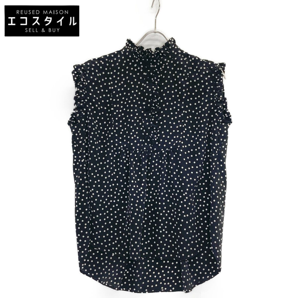 Pale Jute ペールジュート PJ-2025SS-2025SS ﾌﾞﾗｯｸ polka dotﾌﾘﾙｽﾘｰﾌﾞﾌﾞﾗｳｽ F
