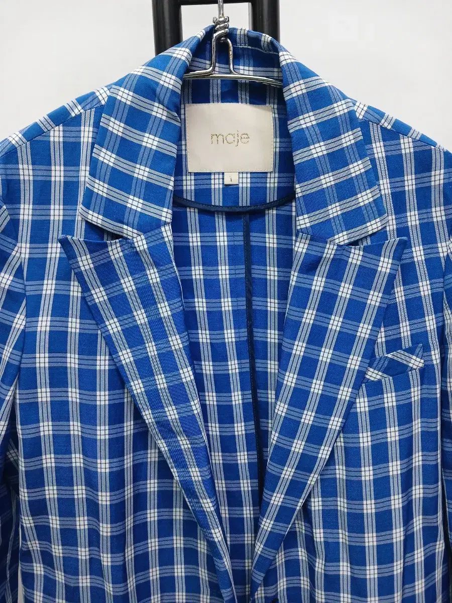 maje maje マージュ チェックジャケット 1 記法 MAAHADDERANG_COM