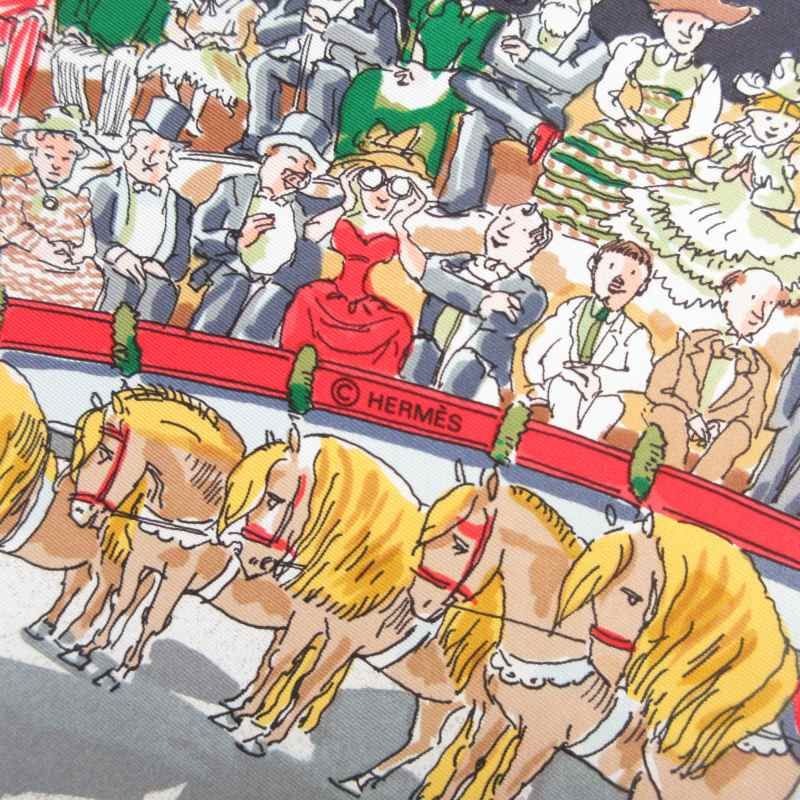 エルメス HERMES カレ90 美品 CIRQUE MOLIE モリエサーカス