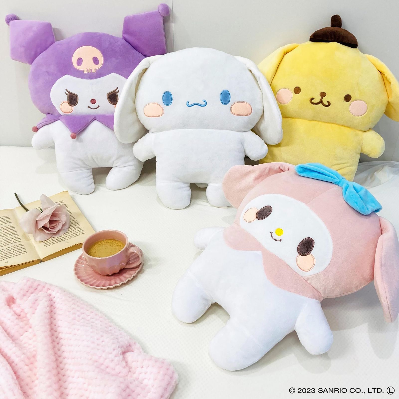 シナモロール　モカ　ぬいぐるみ　クッション　まくら　枕　サンリオ　レア モリピロ サンリオ 抱き枕 ふらぴろ シナモロール ホワイト 約