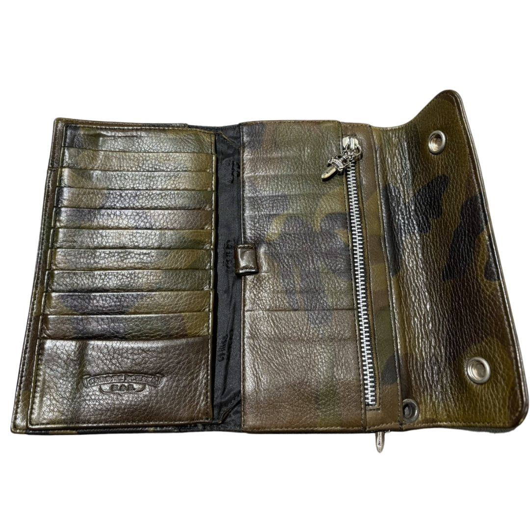 クロムハーツ　ウェーブウォレット　カモフラ クロムハーツ CHROME HEARTS 財布 Wave ウェーブ クロスボタン