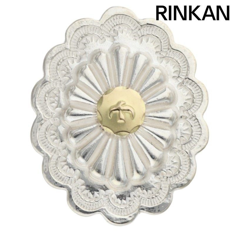 ゴローズ GC-03 金メタル付きフラワー 縦向きコンチョ メンズ