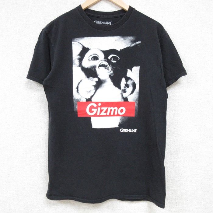 M/古着 半袖 Tシャツ メンズ 映画 グレムリン ギズモ コットン クルーネック 黒 ブラック 24apr03 中古