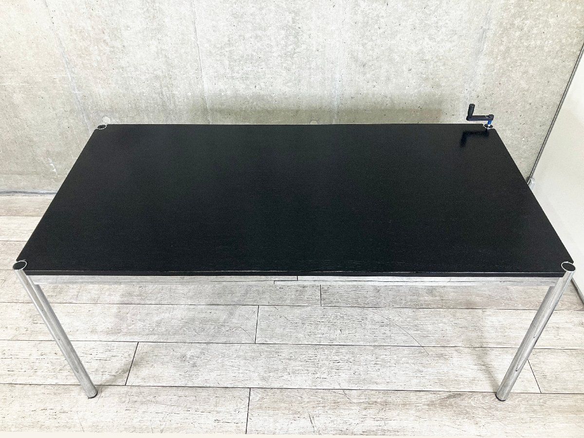 USMハラー□ミーティングテーブル 黒 W1500×D1000 会議 作業台にも