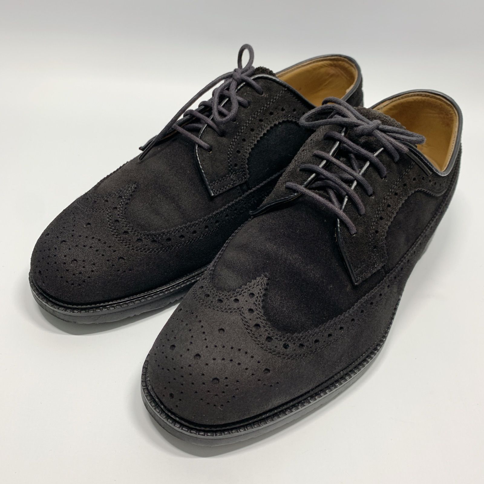 美品〇 REGAL リーガル スエード ドレスシューズ ウィングチップ 