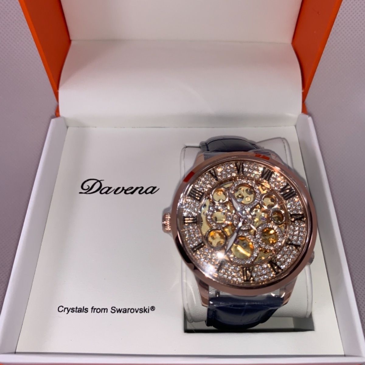 ゴールド×ブルー DAVENA 自動巻き 腕時計 - メルカリ