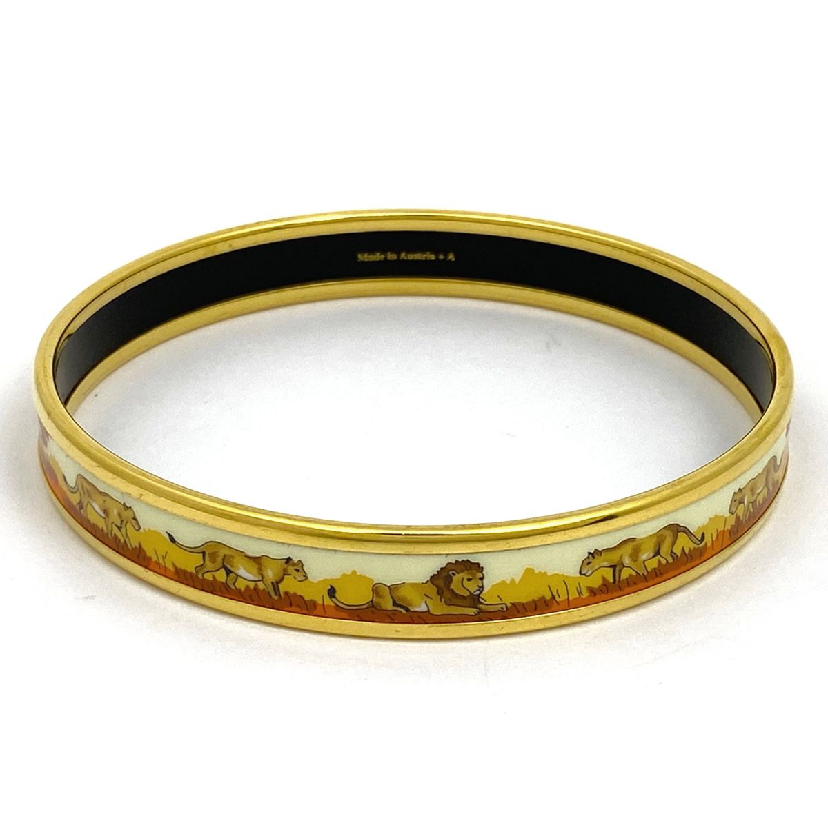 エルメス(Hermes) バングル エマイユPM GPメッキ ゴールド ブラック 楽天市場】【中古】HERMES エルメス エマイユGM バングル