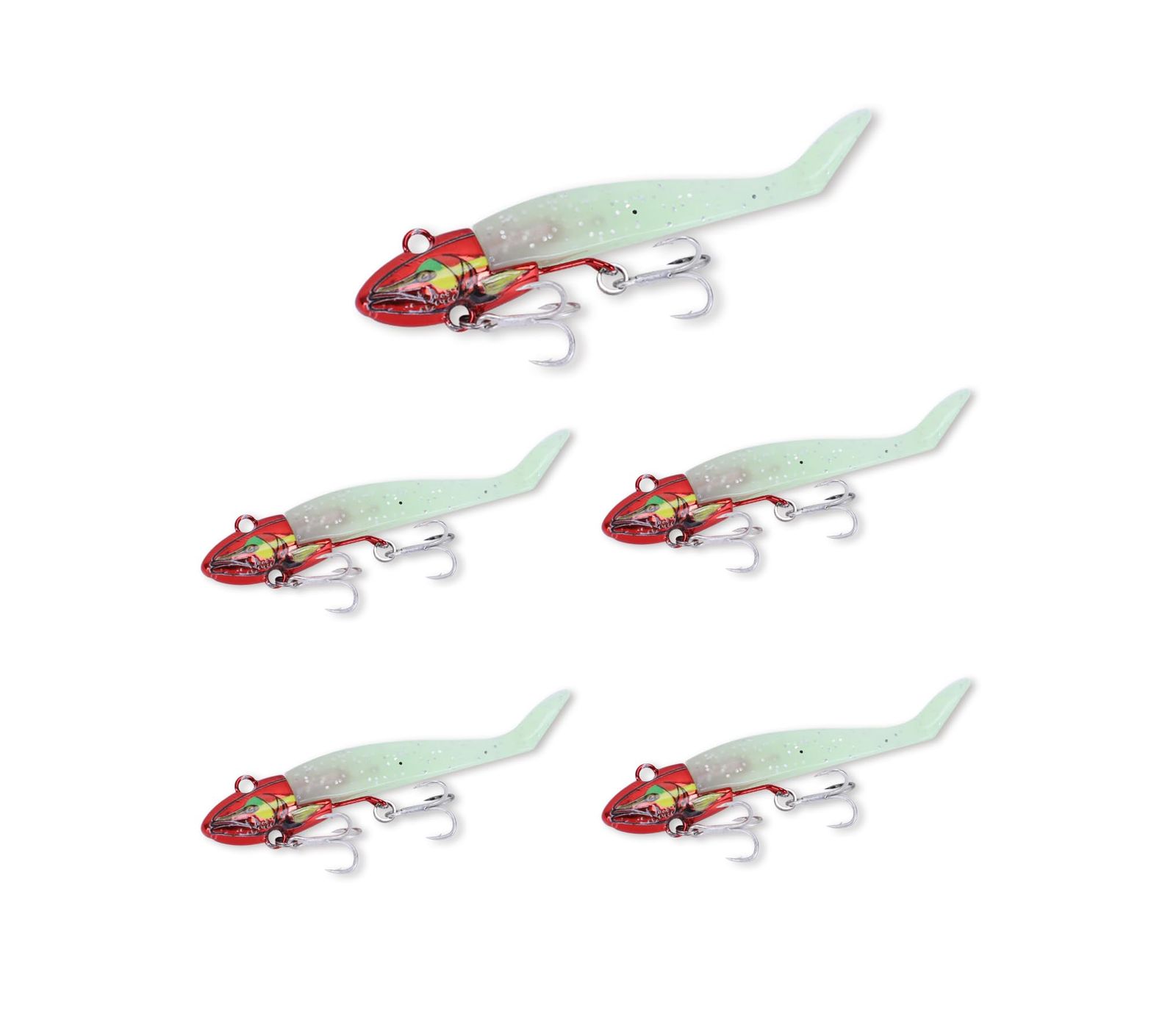 Amazon.co.jp: BONUMD ワッキーワーム 釣りルアーキット 24個