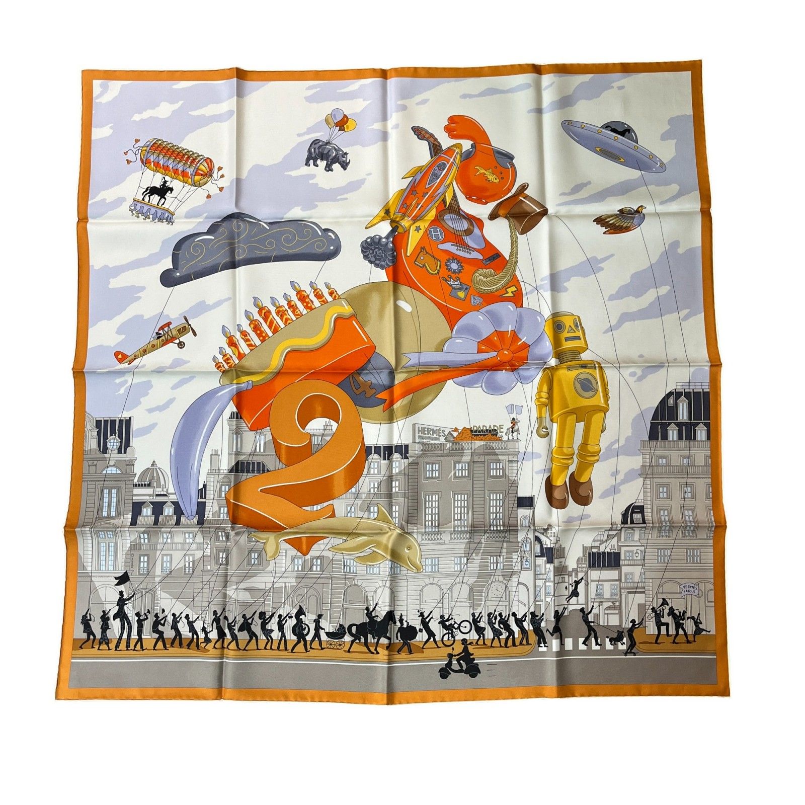 新品 エルメス HERMES レディース カレ90 エルメス・パラード スカーフ 