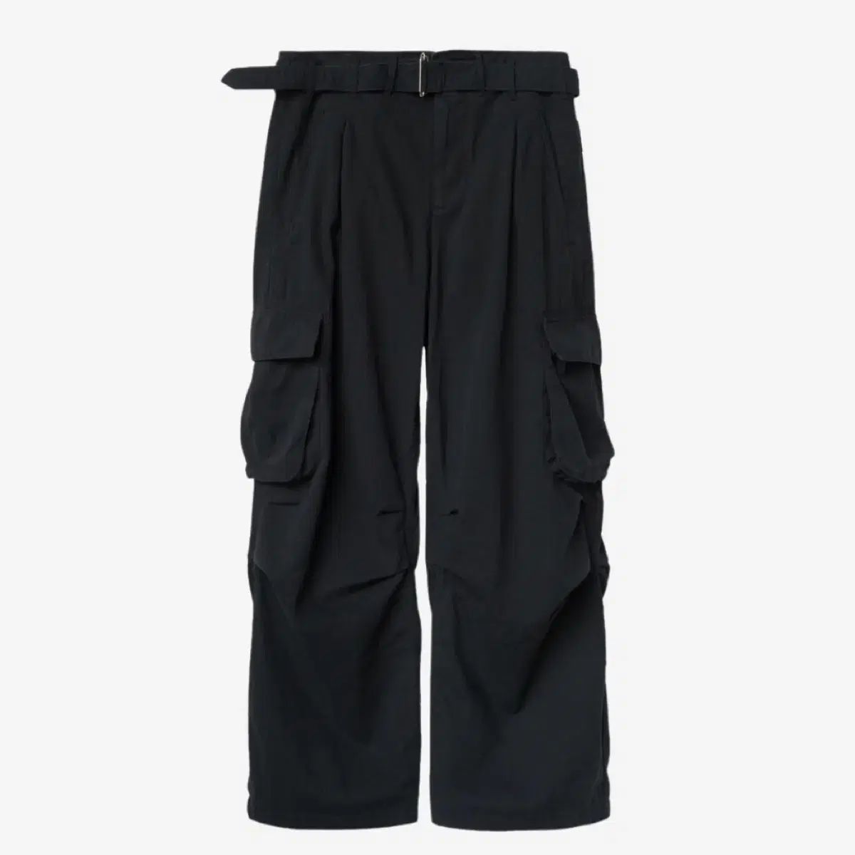4 POLYTERU ベルト付き カーゴ パンツ 1 2v 黒