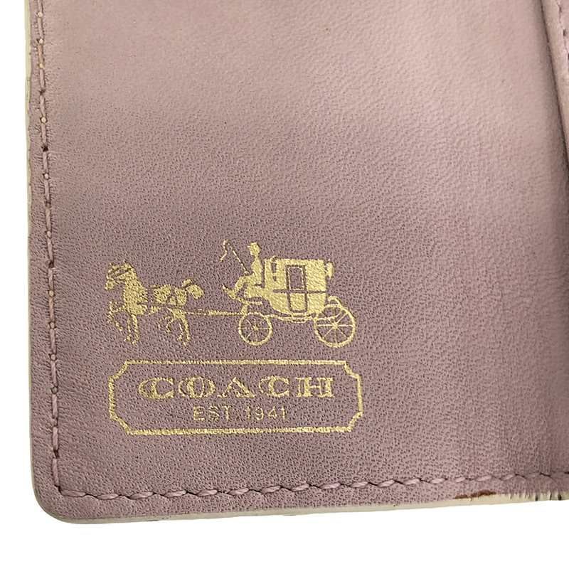 COACH / コーチ | レザー キーケース | オフホワイト/ピンク系 - メルカリ