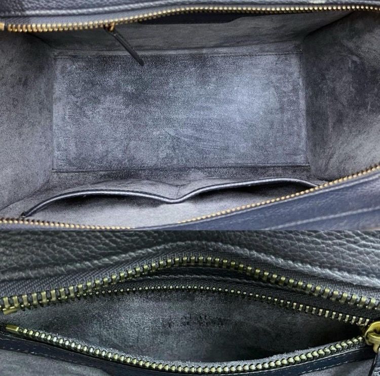 セリーヌ ラゲージ マイクロ レザー ネイビー ハンドバッグ 2019年