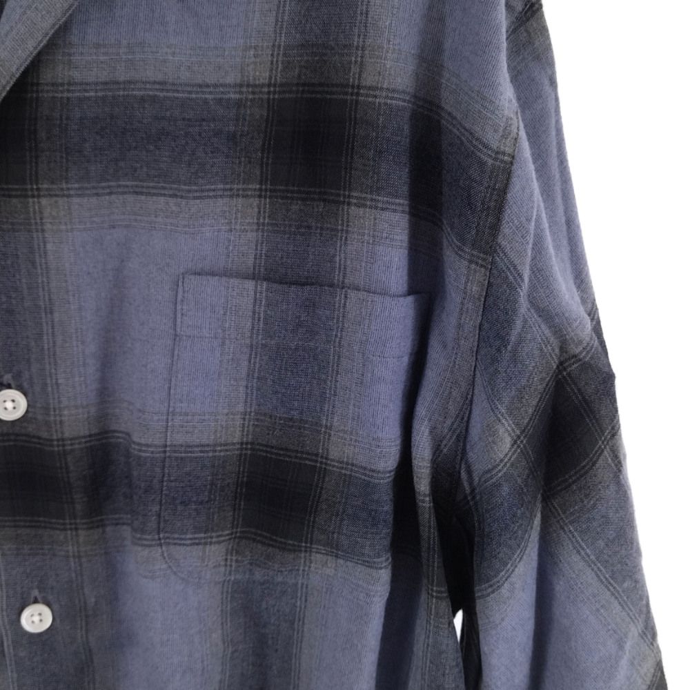 WACKO MARIA (ワコマリア) 23SS OMBRE CHECK OPEN COLLAR SHIRT L/S