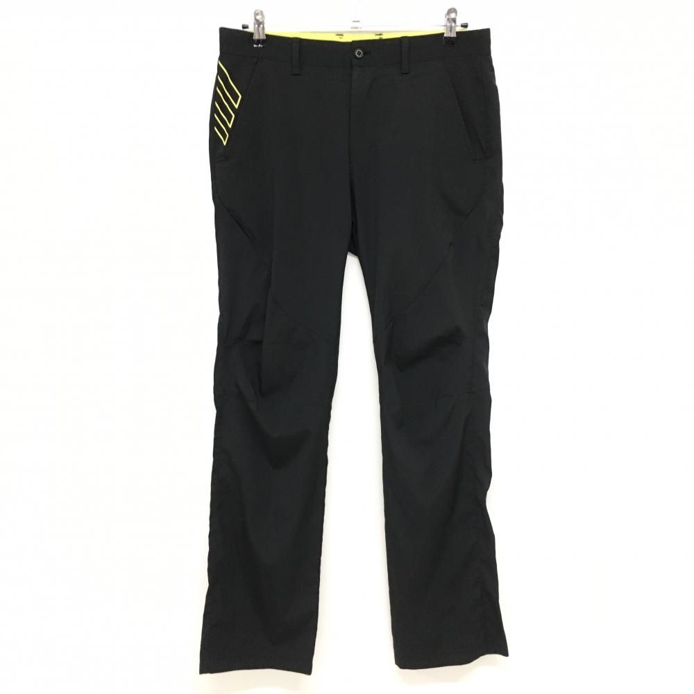 SALE5％OFFアディダス パンツ 黒×イエロー シンプル ポケット口3ライン メンズ 82 ゴルフウェア adidas