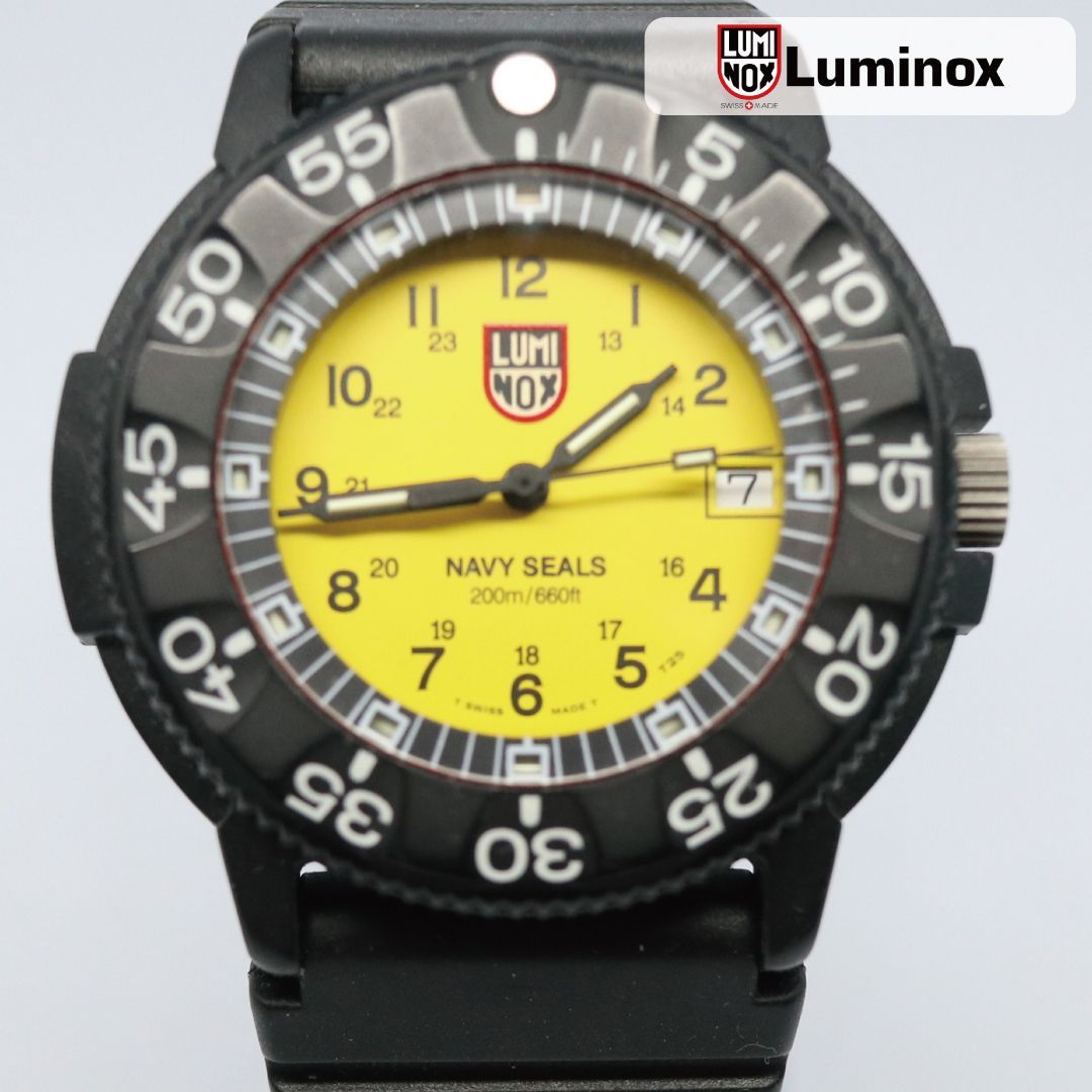 稼働品】希少品 LUMINOX ルミノックス NAVY SEALS ネイビーシールズ ヴィンテージ イエロー メンズ 腕時計 - メルカリ