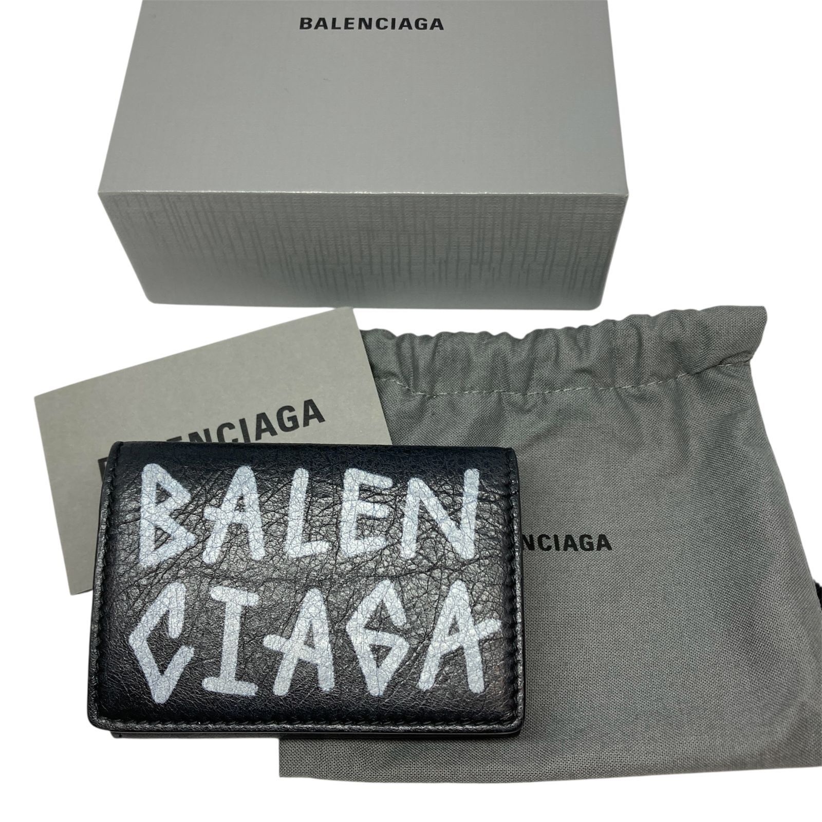 ◇ BALENCIAGA (バレンシアガ) グラフィティ ミニ ウォレット 三つ折り