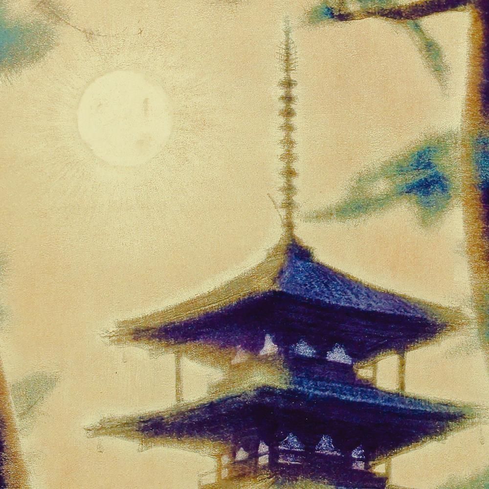 真作】【WISH】平山郁夫「法隆寺」陶板画 約10号 限定250部 証明
