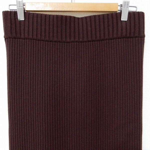 wnc エヴリディアイライク ドゥーズィエムクラス EVERYDAY I LIKE. DEUXIEMECLASSE ニット リブ スカート 38 茶 レディース 922126