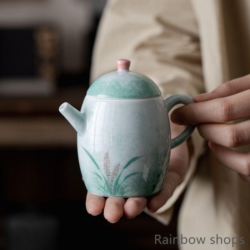 茶器 陶器 手作り 竜蛋の壷 手描き 蘆葦花 急須茶 茶壷 茶葉