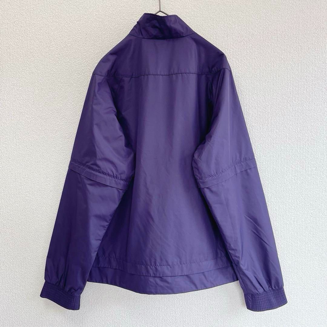 ☆美品☆ナイキゴルフ ナイロンジャケット 2WAY おしゃれ パープル XL
