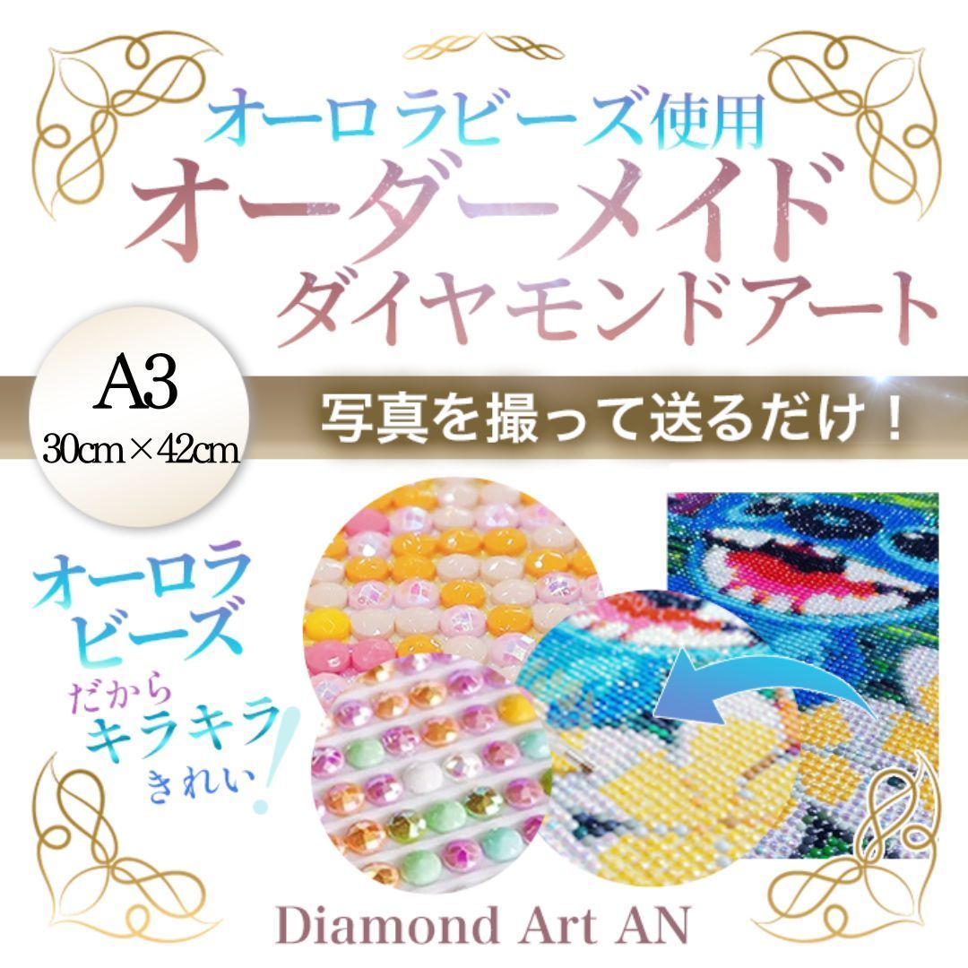 A3【オーロラ】ダイヤモンドアート オーダーメイド