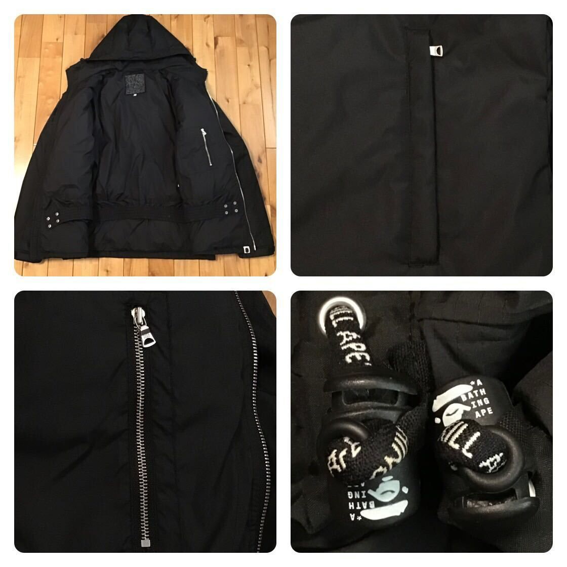 A BATHING APE / 青山限/solid camo/GORE Windstopper/ダウンジャケット/M/ポリエステル/BLK ☆青山限定☆ GORE Windstopper ダウンジャケット XLサイズ a bathing