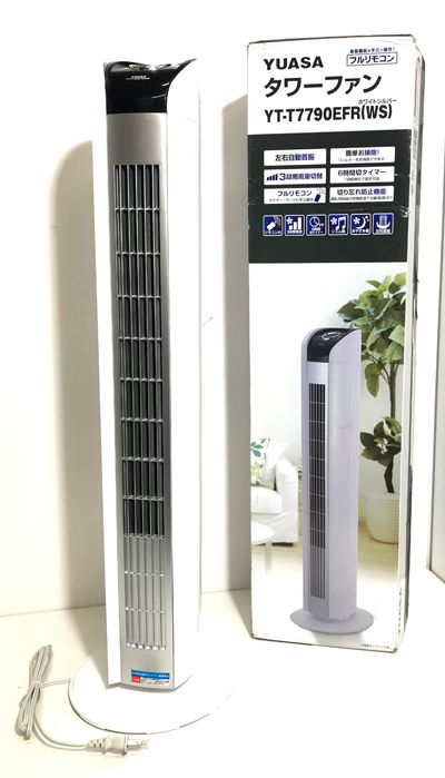 YUASA タワーファン YT-T7790ERF(WS）新品未使用 ユアサプライムス 【未使用品】YUASA スリム タワーファン