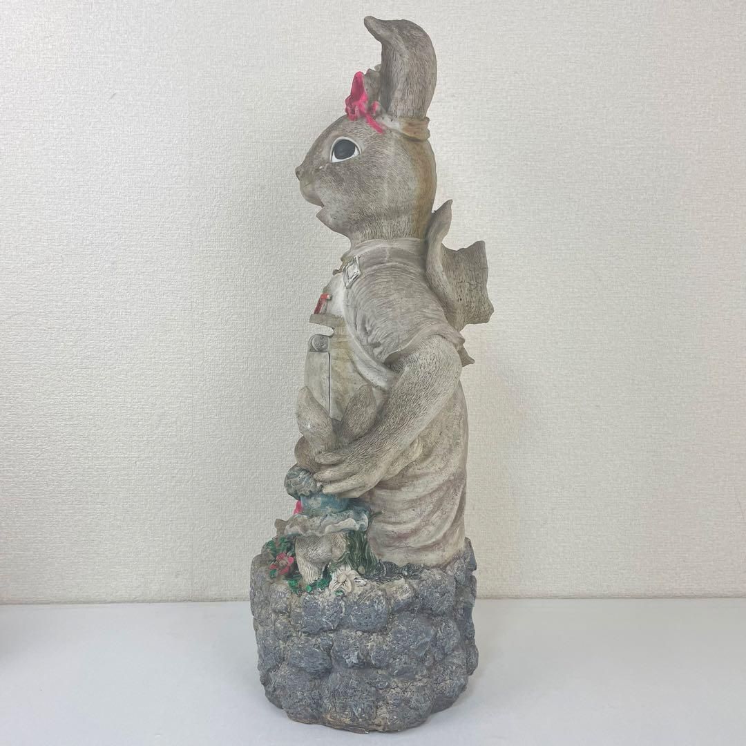 兎の親子 ポスト ガーデニング オブジェ 郵便受け 高さ70cm おしゃれ