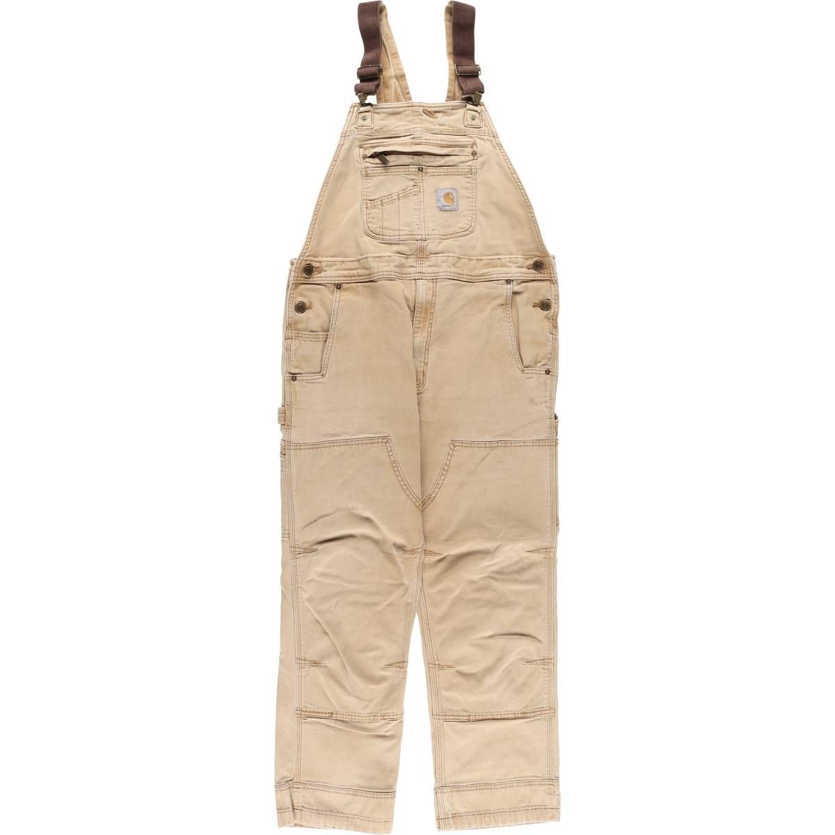 古着 カーハート Carhartt ダブルニー ダック オーバーオール メンズw36相当|eaa544636