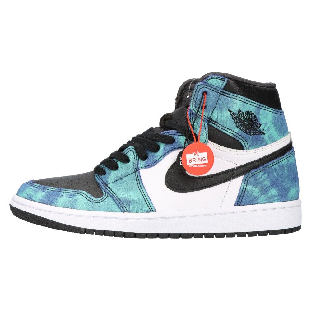 NIKE (ナイキ) WMNS AIR JORDAN1 HIGH OG Tie-Dye ウィメンズ エアジョーダン1 ハイカットスニーカー タイダイ  ブルー/ブラック CD0461-100 US10 - メルカリ