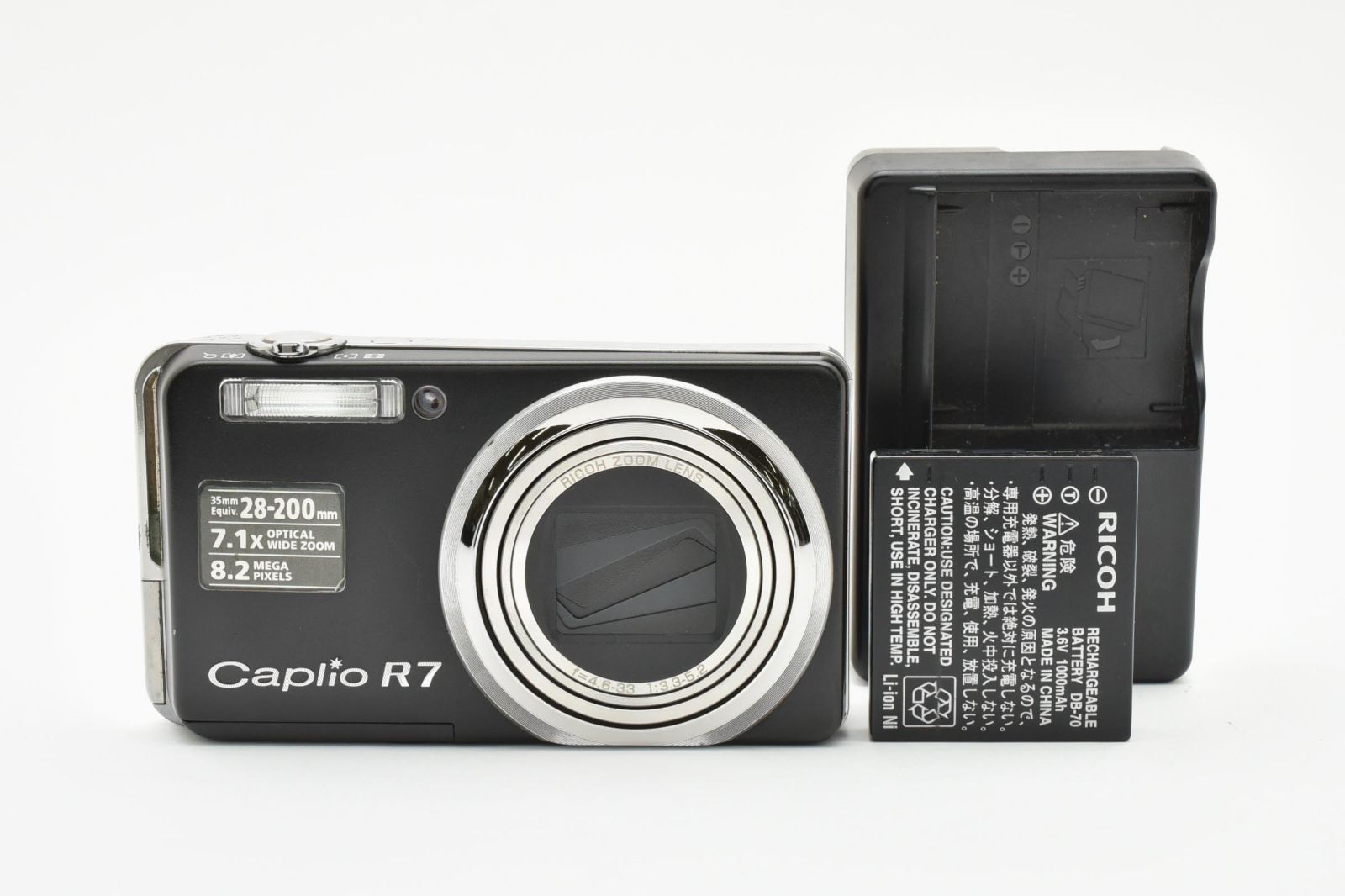 極美品 Ricoh Caplio R7 ブラック リコー コンデジ デジカメ ☆ジャンク☆ 通電・シャッターOK! RICOH リコー Caplio R7