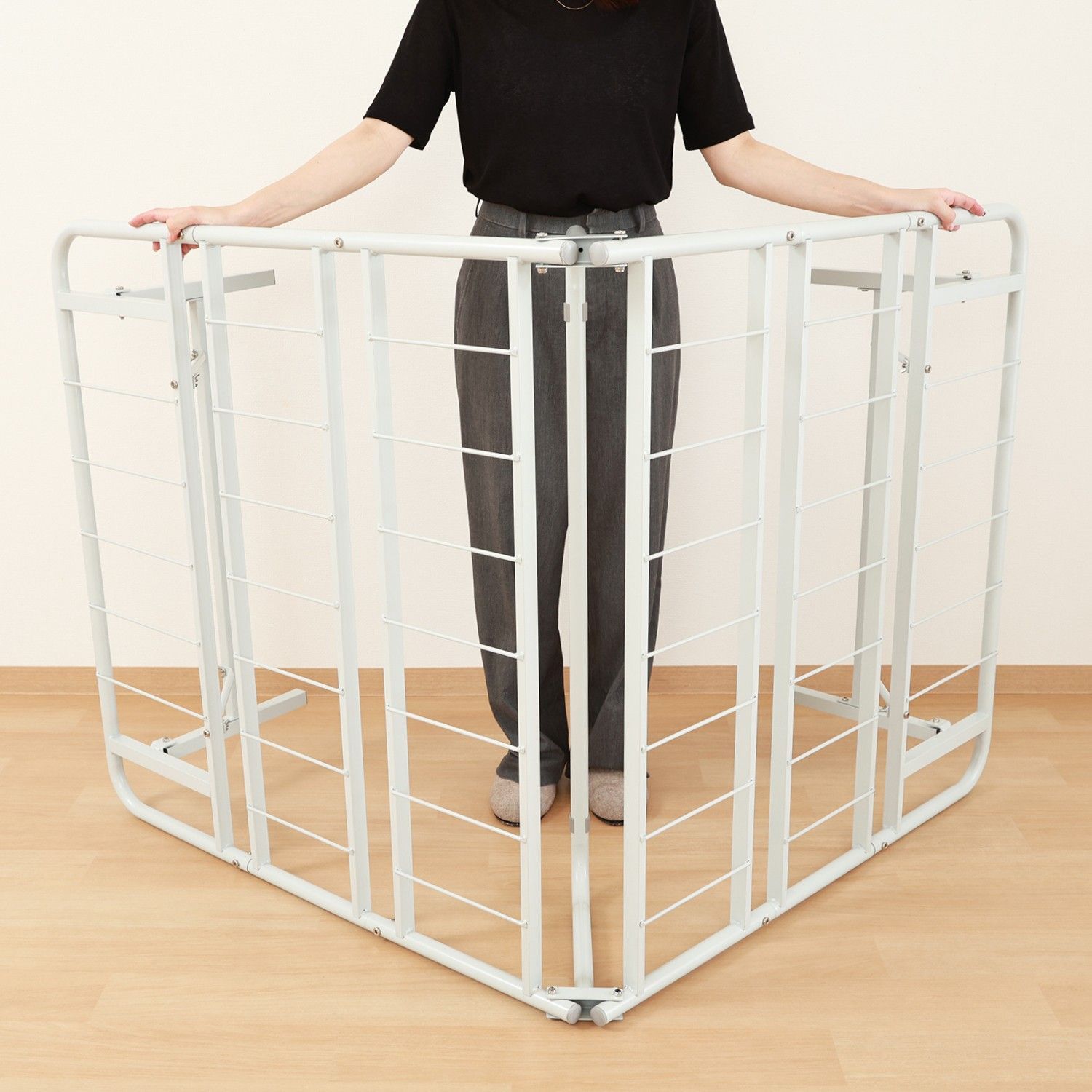 簡単収納 折り畳み パイプベッド グレー シングル 工具不要 ベッド 来客 簡易ベッド