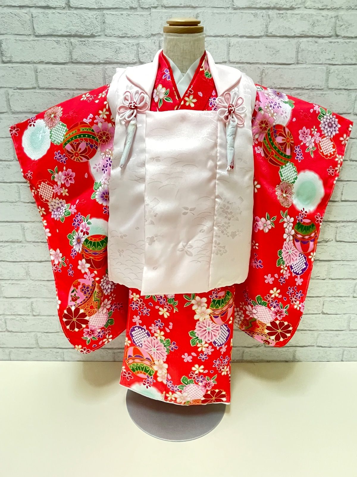 ☆3399☆ 七五三 男の子 着物 かけ着 男児 一つ身 黒 紋入り