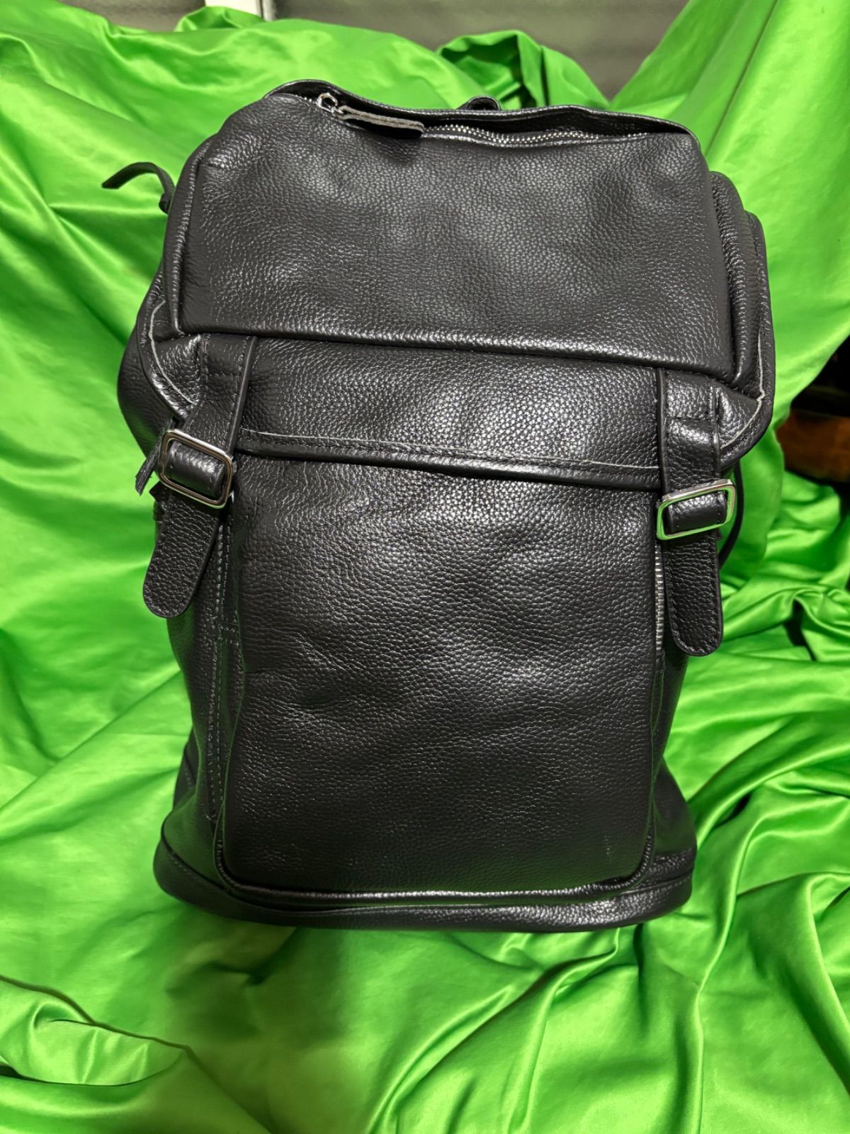 TIDING 本革 リュックサック メンズ 大容量 バックパック ブラック 牛革 レザー ビジネス カジュアル