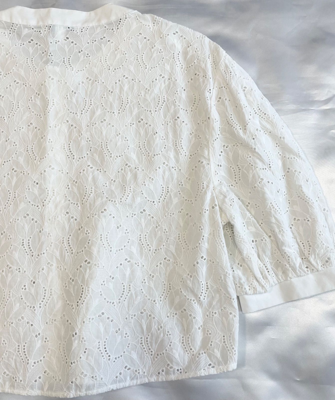 送料無料！　新品！ナラカミーチェ　ドミニクフラワーレースブラウス 黒 セール NARACAMICIEレースドッキングブラウス （シャツ