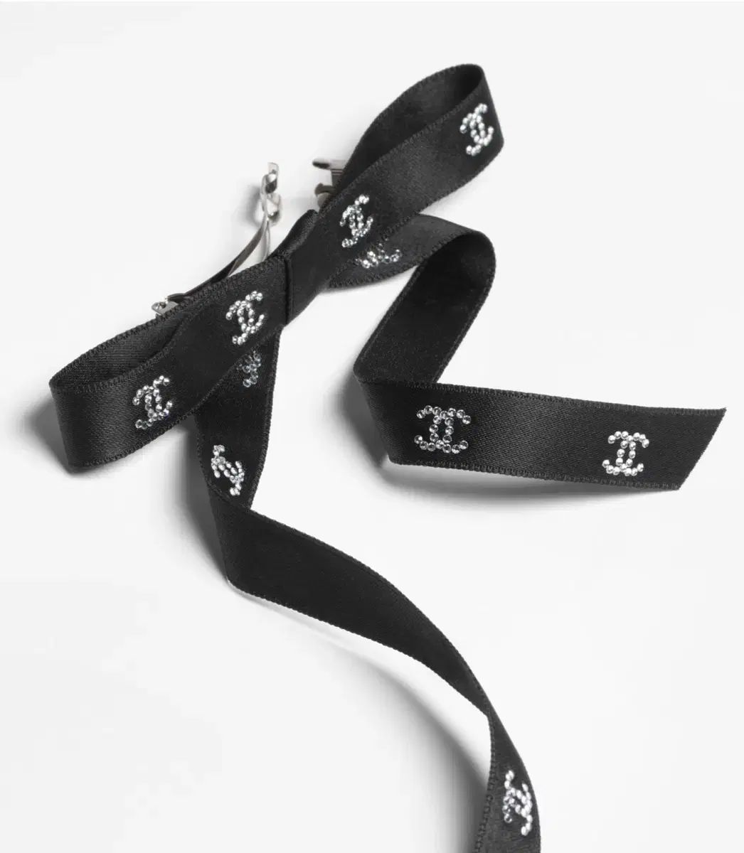CHANEL シャネル ブラック リボン ヘアクリップ バレッタ